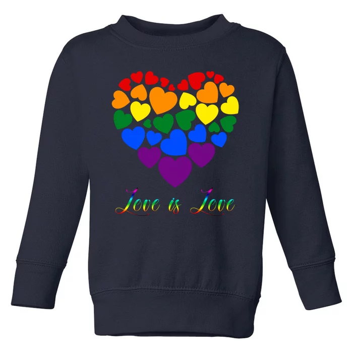 Love Is Love Pride Heart Toddler Sweatshirt