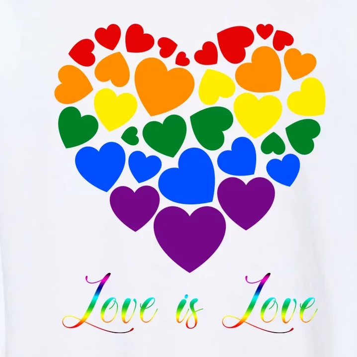 Love Is Love Pride Heart Garment-Dyed Sweatshirt