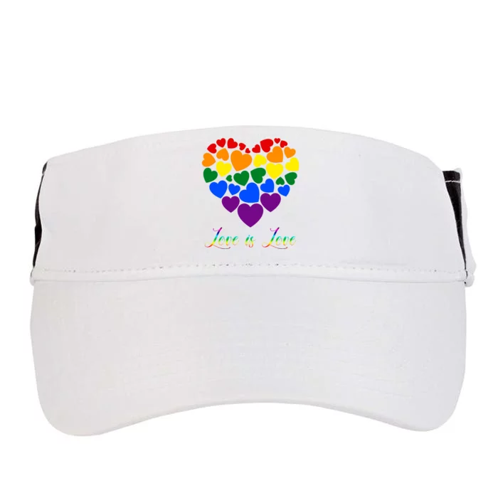 Love Is Love Pride Heart Adult Drive Performance Visor