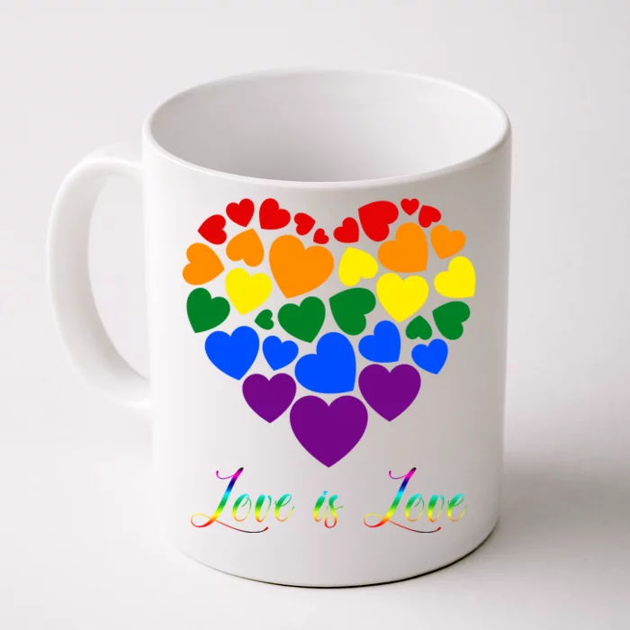 Love Is Love Pride Heart Front & Back Coffee Mug