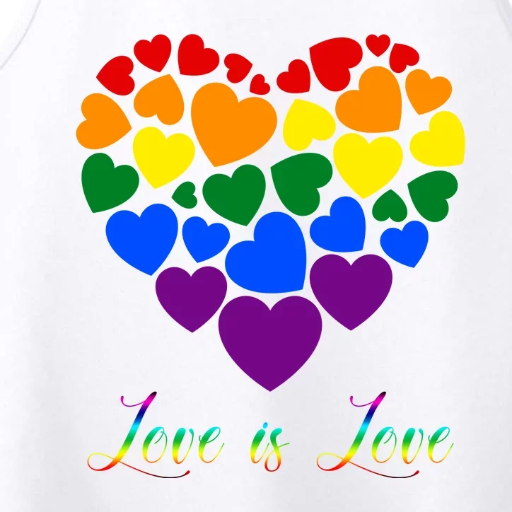 Love Is Love Pride Heart Performance Tank