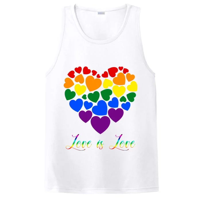 Love Is Love Pride Heart Performance Tank