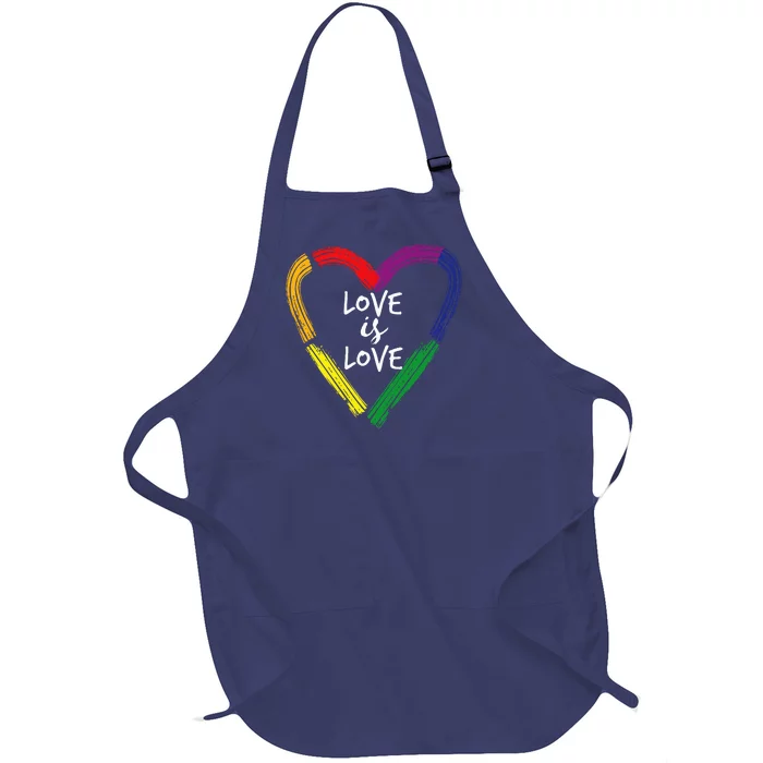 Love Is Love Full-Length Apron With Pocket