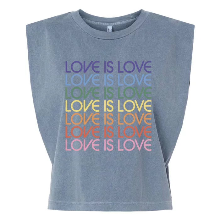 Love Is Love Pride Garment-Dyed Women's Muscle Tee