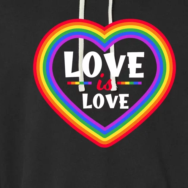 Love Is Love Lgbt Pride Graphic Garment-Dyed Fleece Hoodie