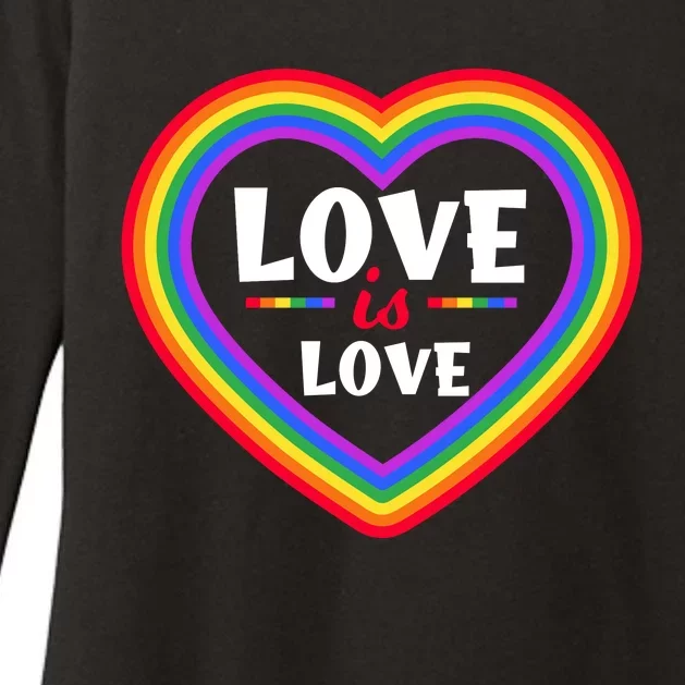 Love Is Love Lgbt Pride Graphic Womens CVC Long Sleeve Shirt