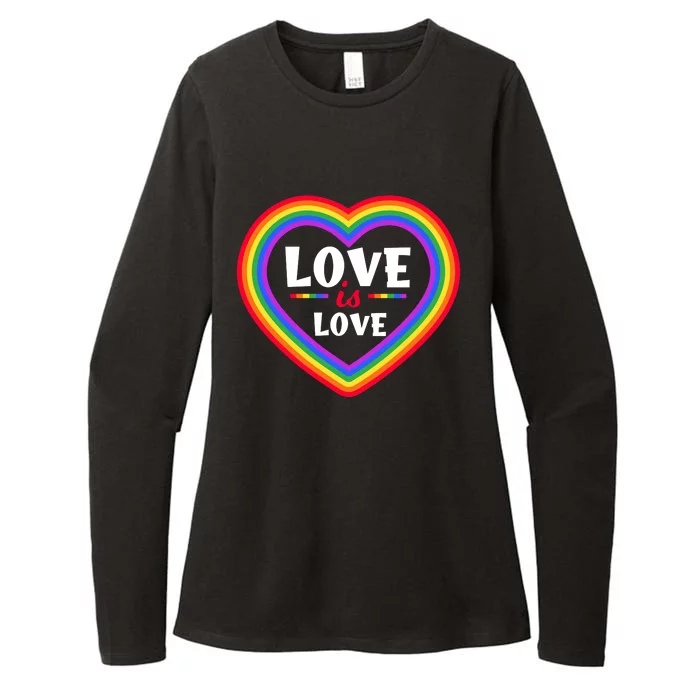 Love Is Love Lgbt Pride Graphic Womens CVC Long Sleeve Shirt