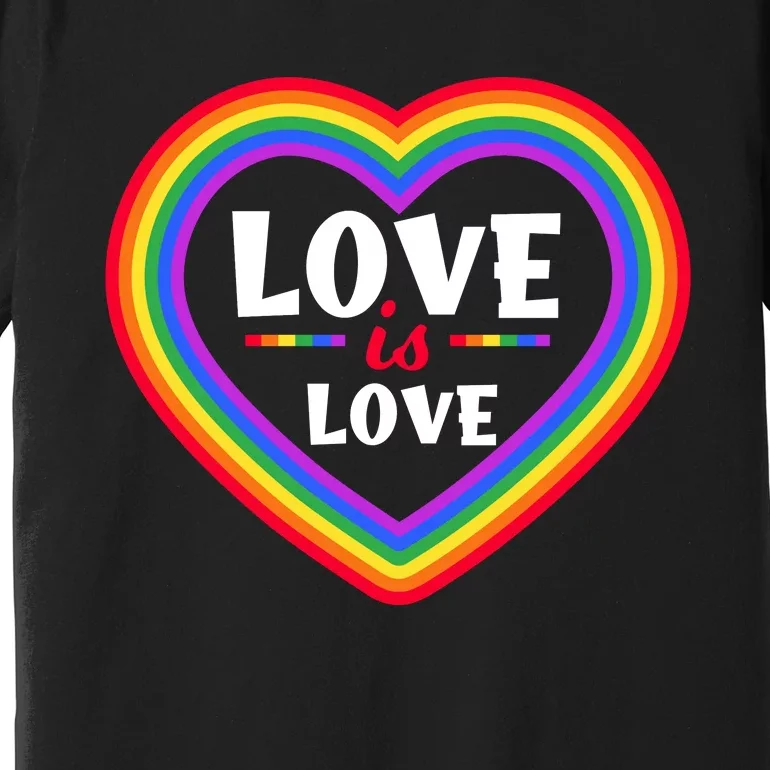 Love Is Love Lgbt Pride Graphic Premium T-Shirt