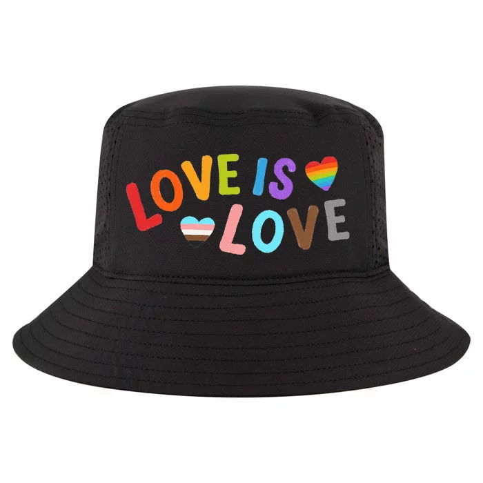 Love is Love Pride Month LGBTQ Peace No Hate Classic Cool Comfort Performance Bucket Hat