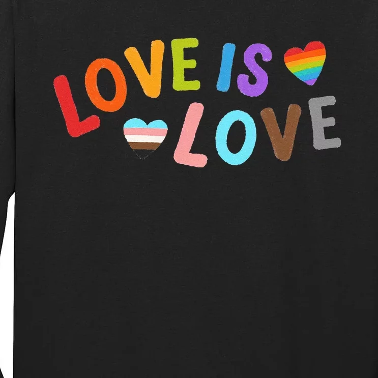 Love is Love Pride Month LGBTQ Peace No Hate Classic Tall Long Sleeve T-Shirt