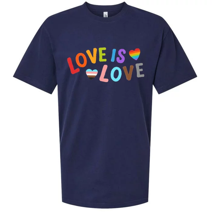 Love is Love Pride Month LGBTQ Peace No Hate Classic Sueded Cloud Jersey T-Shirt