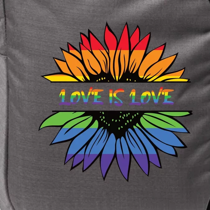 Love Is Love Rainbow Pride Graphic Impact Tech Backpack