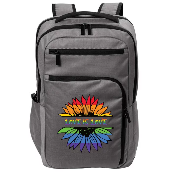 Love Is Love Rainbow Pride Graphic Impact Tech Backpack