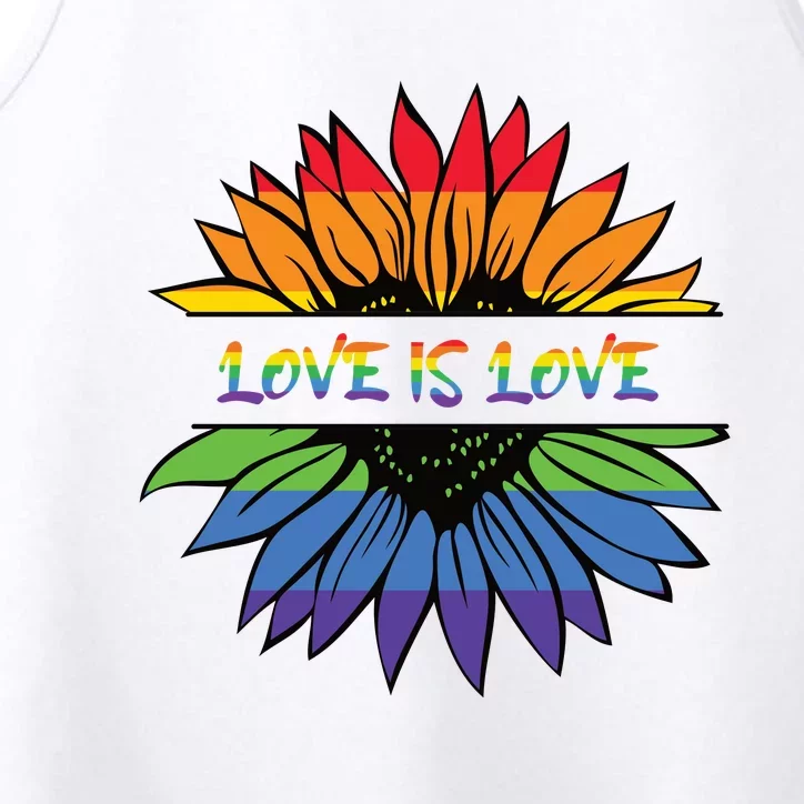 Love Is Love Rainbow Pride Graphic Performance Tank