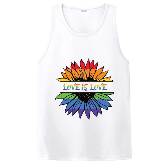 Love Is Love Rainbow Pride Graphic Performance Tank