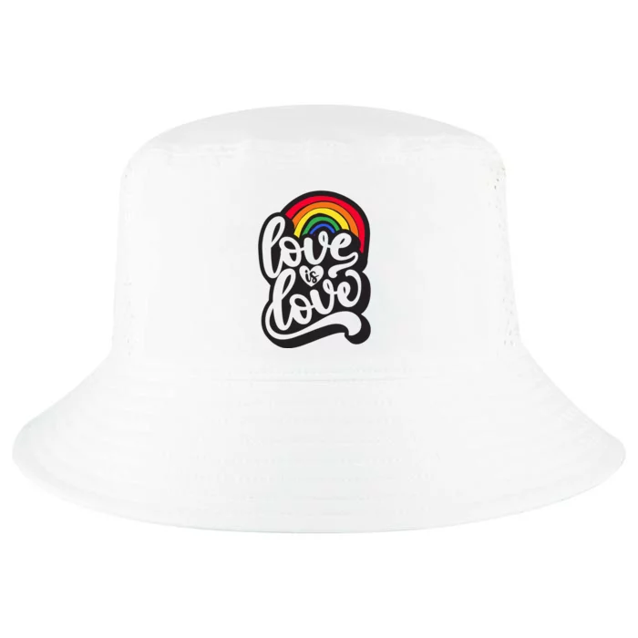 Love Is Love Pride Rainbow Retro Cool Comfort Performance Bucket Hat