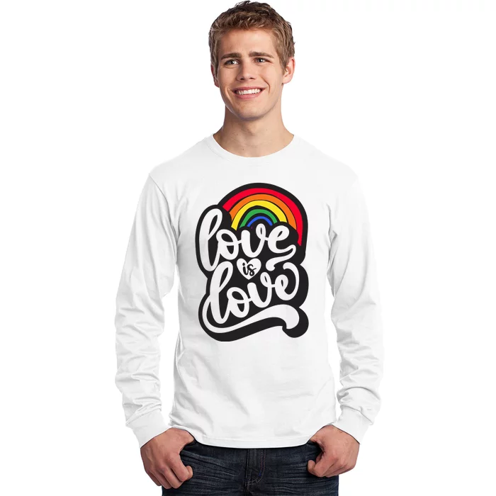 Love Is Love Pride Rainbow Retro Long Sleeve Shirt