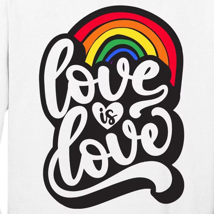 Love Is Love Pride Rainbow Retro Long Sleeve Shirt