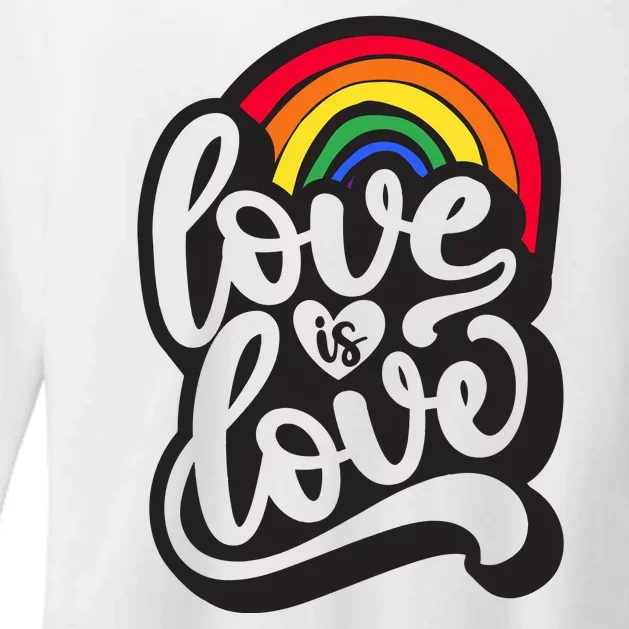 Love Is Love Pride Rainbow Retro Womens CVC Long Sleeve Shirt