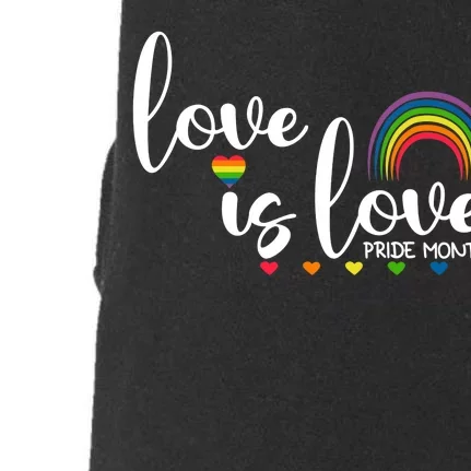 Love Is Love Pride Month Rainbow Heart Doggie 3-End Fleece Hoodie