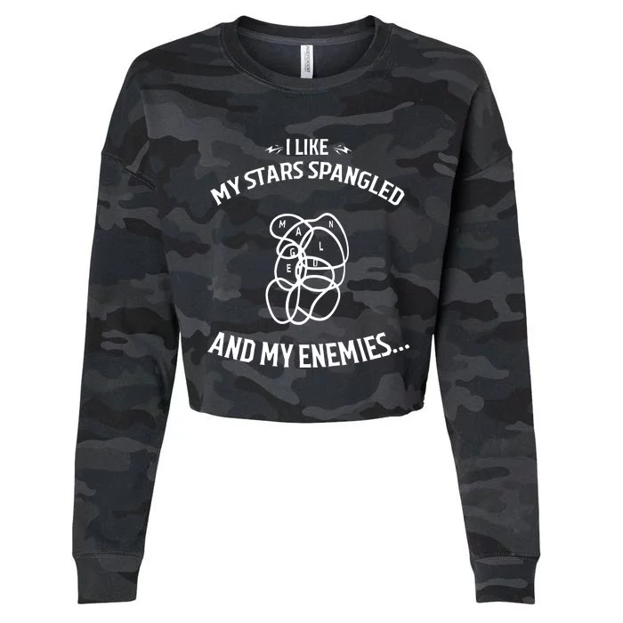 Limited I Like My Stars Spangled And My Enemies Cropped Pullover Crew