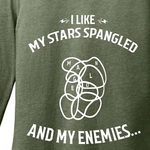 Limited I Like My Stars Spangled And My Enemies Womens CVC Long Sleeve Shirt