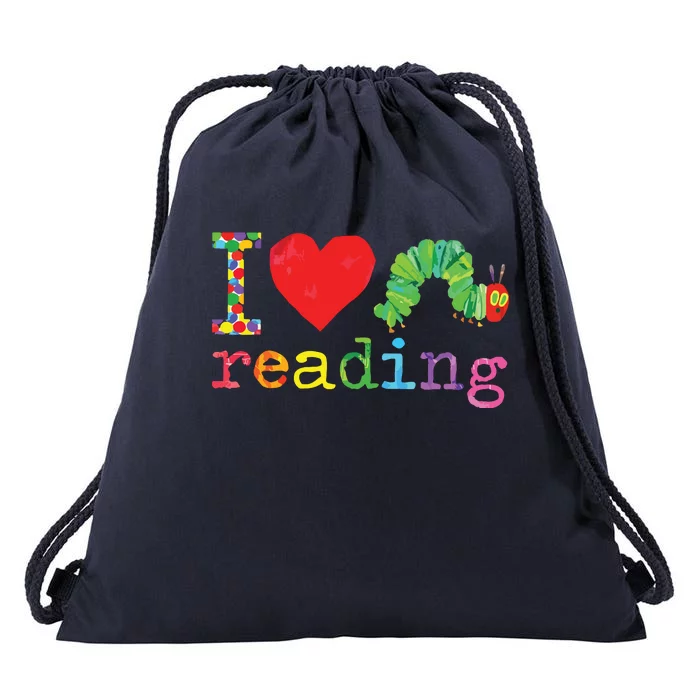 Librarian I Love Reading Hungry Caterpillar Teacher Drawstring Bag