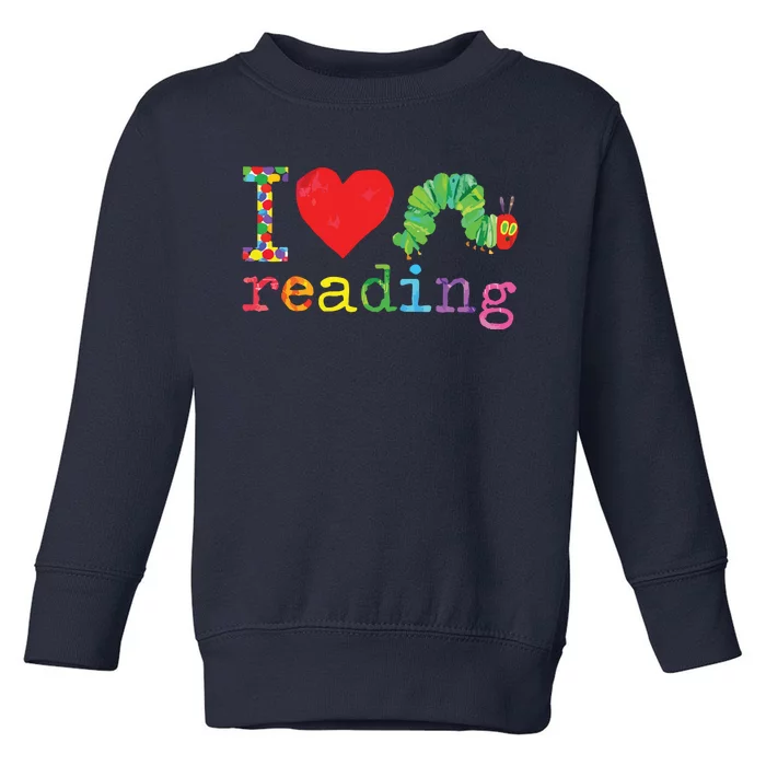 Librarian I Love Reading Hungry Caterpillar Teacher Toddler Sweatshirt