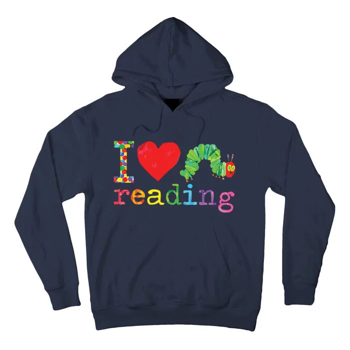 Librarian I Love Reading Hungry Caterpillar Teacher Tall Hoodie