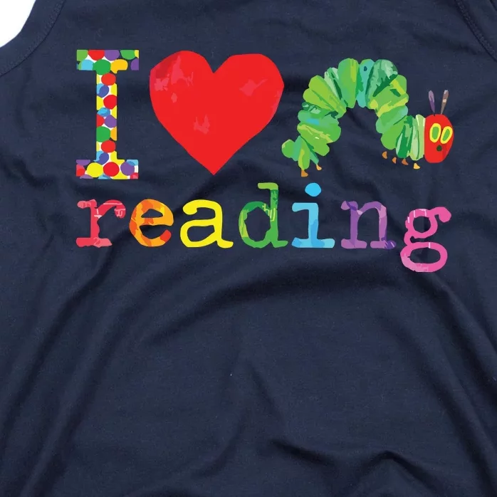 Librarian I Love Reading Hungry Caterpillar Teacher Tank Top