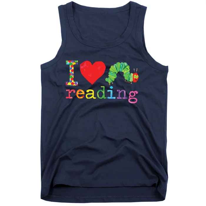 Librarian I Love Reading Hungry Caterpillar Teacher Tank Top