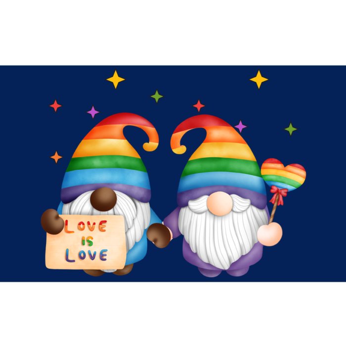 Love Is Love Rainbow Gnome Bumper Sticker