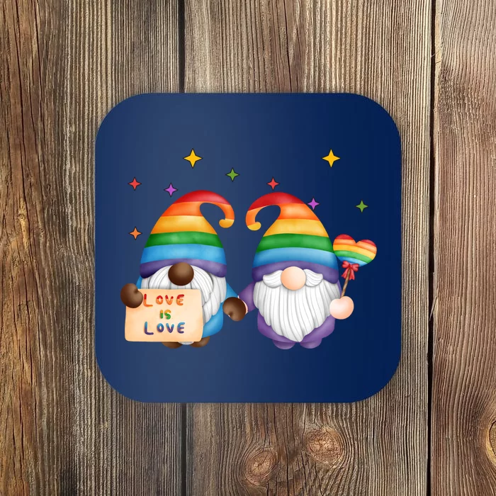 Love Is Love Rainbow Gnome Coaster