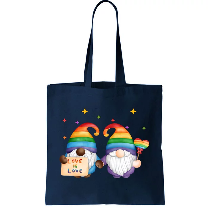 Love Is Love Rainbow Gnome Tote Bag