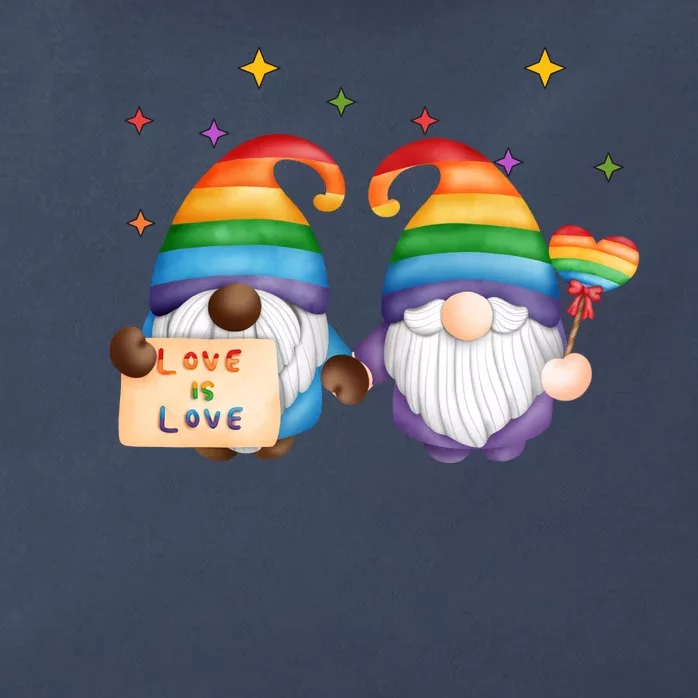 Love Is Love Rainbow Gnome Zip Tote Bag