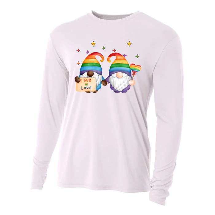 Love Is Love Rainbow Gnome Cooling Performance Long Sleeve Crew