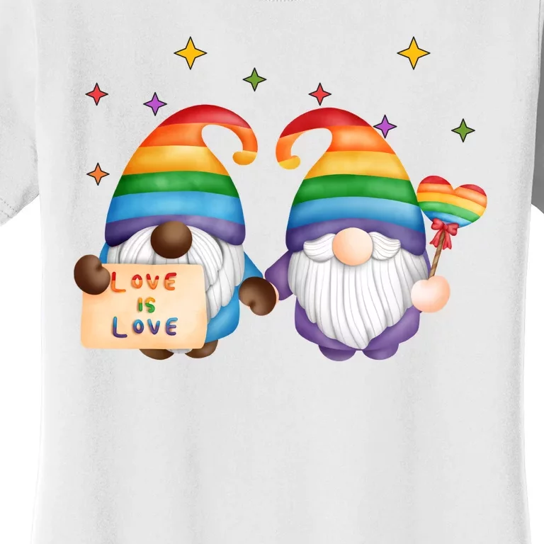 Love Is Love Rainbow Gnome Women's T-Shirt