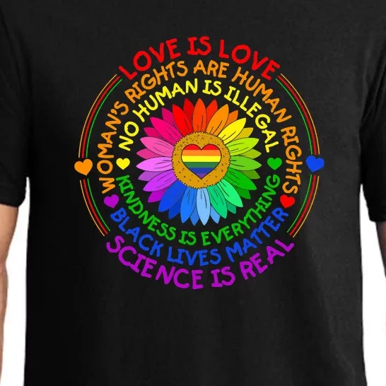 Love Is Love Science Is Real Kindness Is Everything LGBT Pajama Set