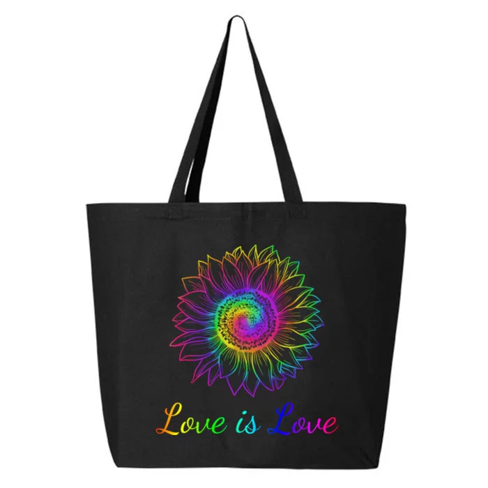 Love Is Love Tie Dye Rainbow Sunflower 25L Jumbo Tote