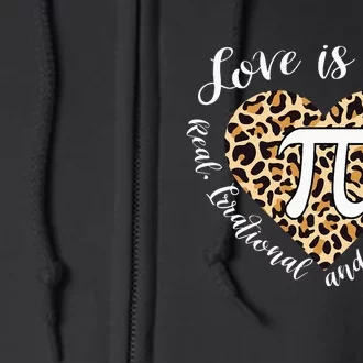 Love is Like Pi 3,14 Pi Funny Math Teacher Full Zip Hoodie