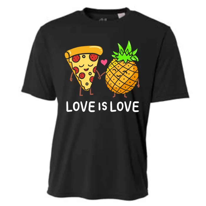 Love Is Love Clothing Gift For Valentine Funny Pizza Lover Funny Gift Cooling Performance Crew T-Shirt