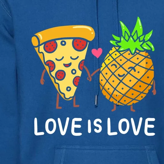 Love Is Love Clothing Gift For Valentine Funny Pizza Lover Funny Gift Premium Hoodie