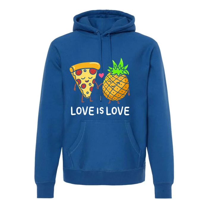 Love Is Love Clothing Gift For Valentine Funny Pizza Lover Funny Gift Premium Hoodie