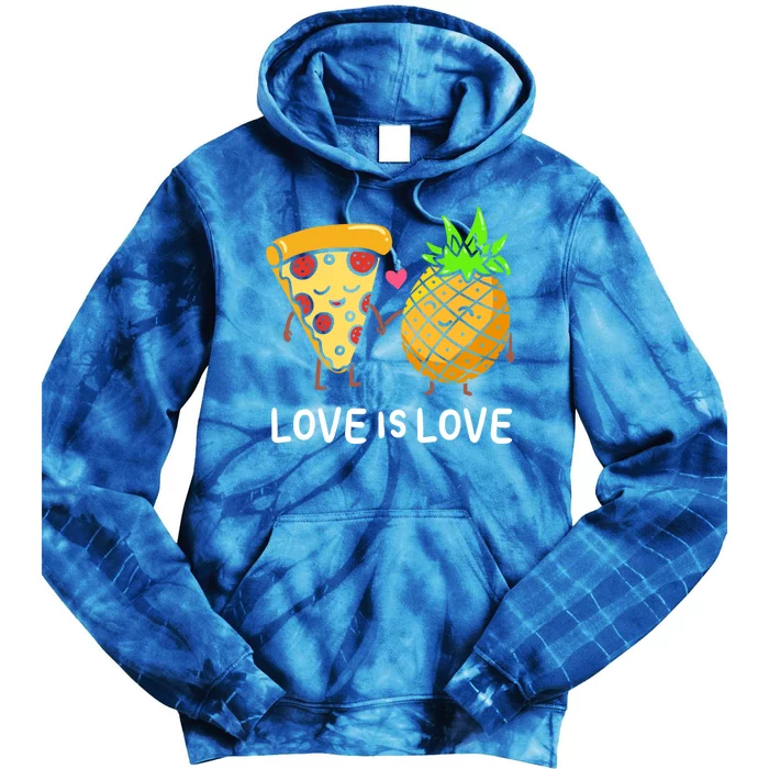 Love Is Love Clothing Gift For Valentine Funny Pizza Lover Funny Gift Tie Dye Hoodie