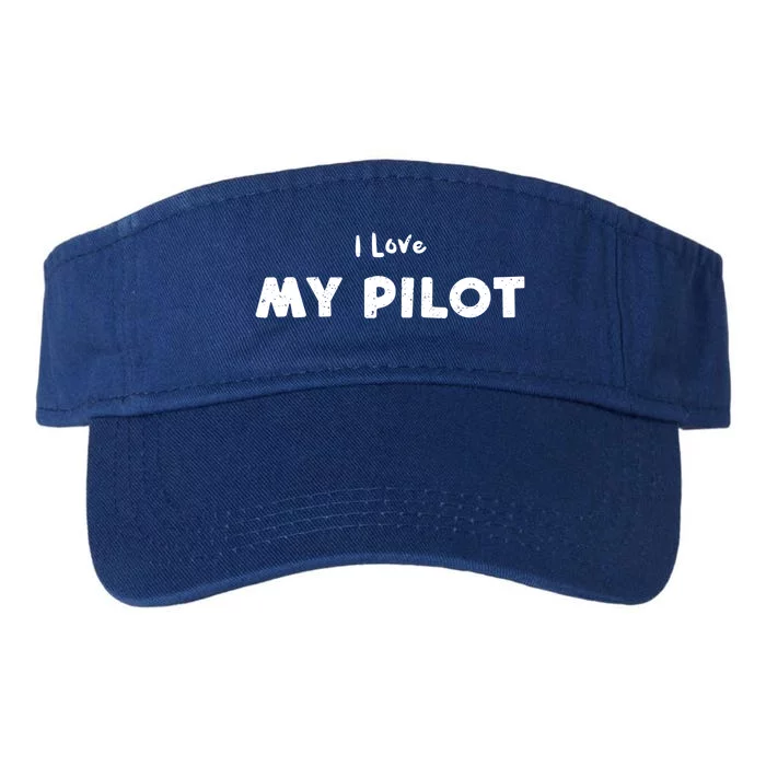 Love: I Love My Pilot Pilot Sayings Gift Valucap Bio-Washed Visor