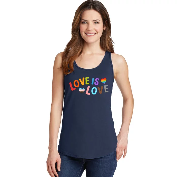 Love Is Love Pride Month Peace No Hate Classic Ladies Essential Tank