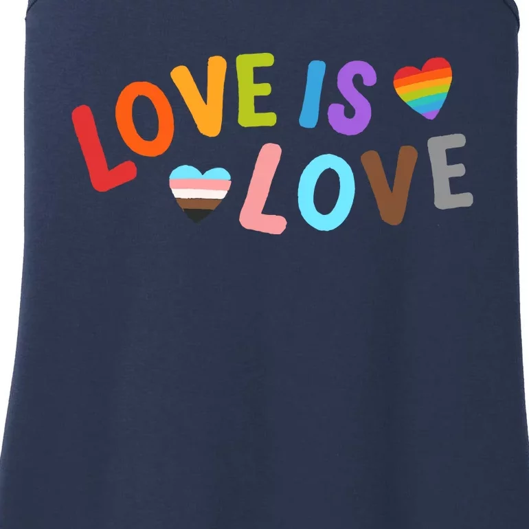 Love Is Love Pride Month Peace No Hate Classic Ladies Essential Tank