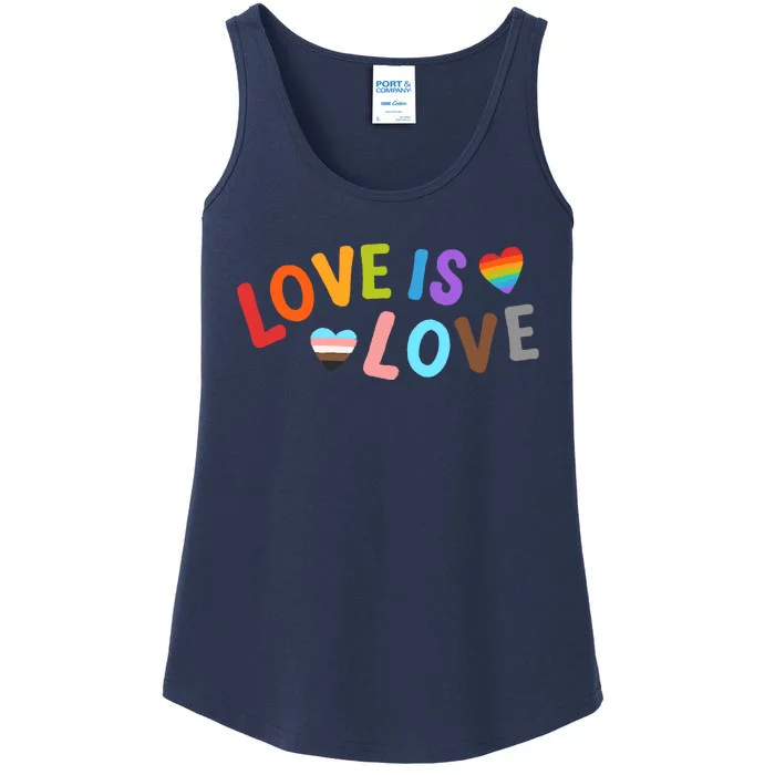 Love Is Love Pride Month Peace No Hate Classic Ladies Essential Tank