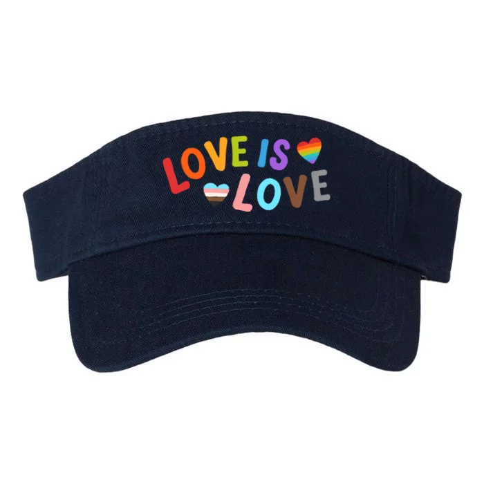 Love Is Love Pride Month Peace No Hate Classic Valucap Bio-Washed Visor