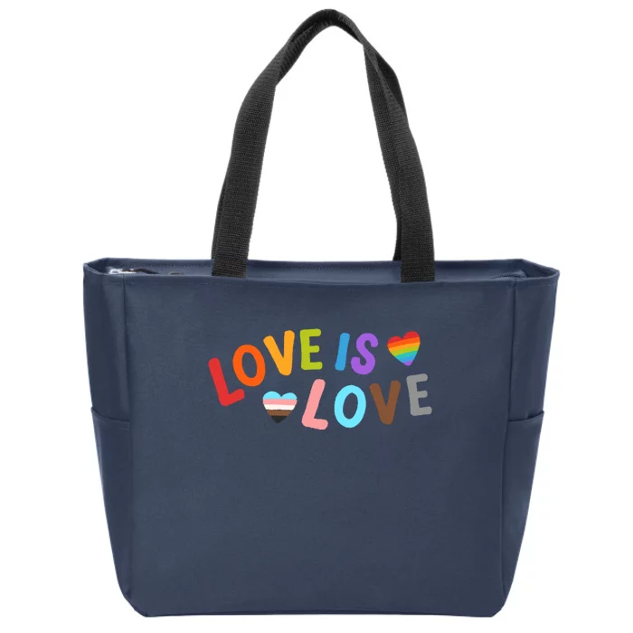 Love Is Love Pride Month Peace No Hate Classic Zip Tote Bag